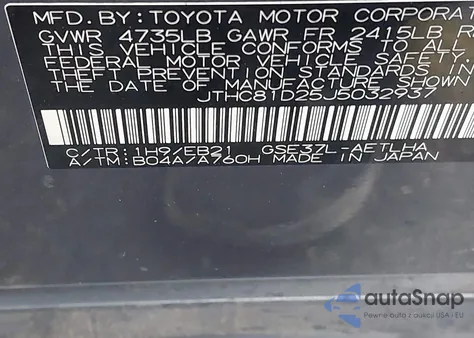 2018 Lexus Is 300 из США, поврежденный, VIN JTHC81D25J5032937